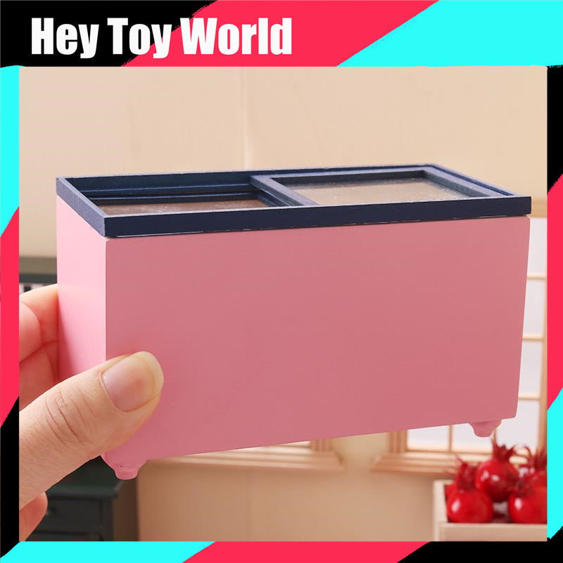 Mini Double door Wooden Freezer Refrigerator