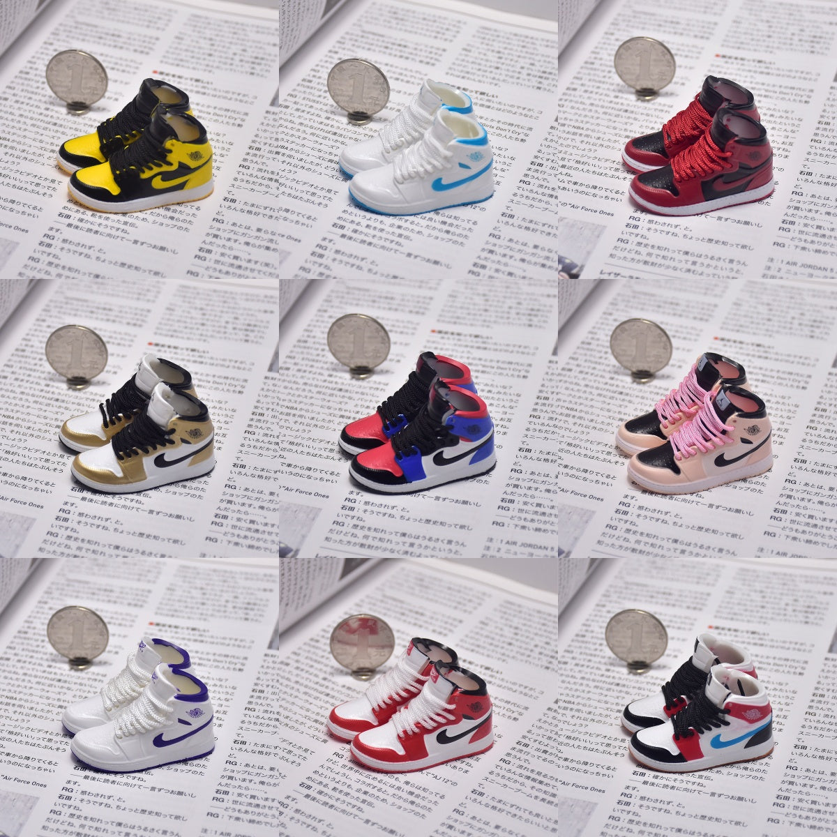 Mini Trend Nike Shoes with Clear Box for Gift Doll Decoration