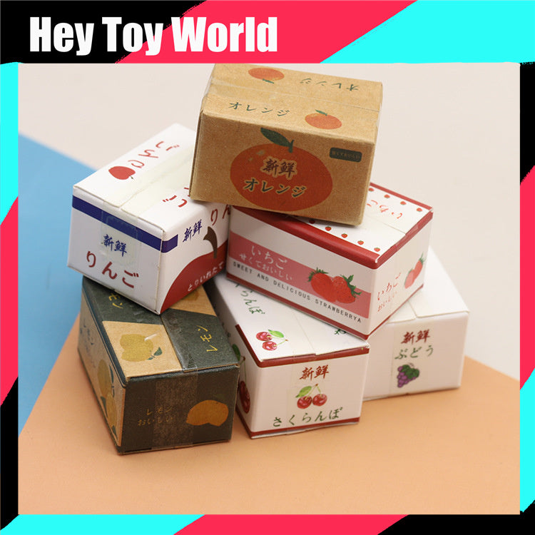 Mini Fruit Paper Box Set with Fruit