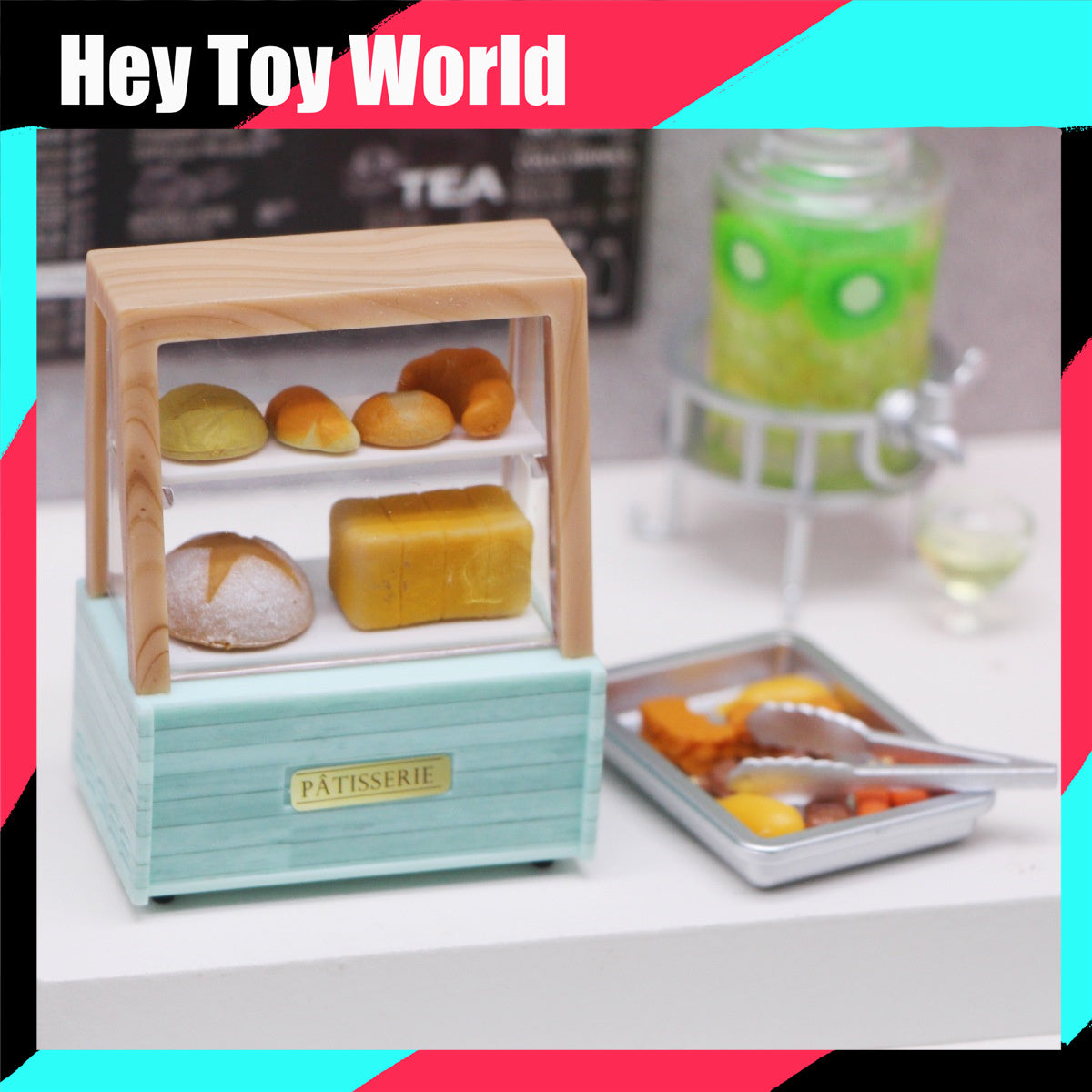 Mini Oden Bread Machine Set with Mini Food for Dollhouse