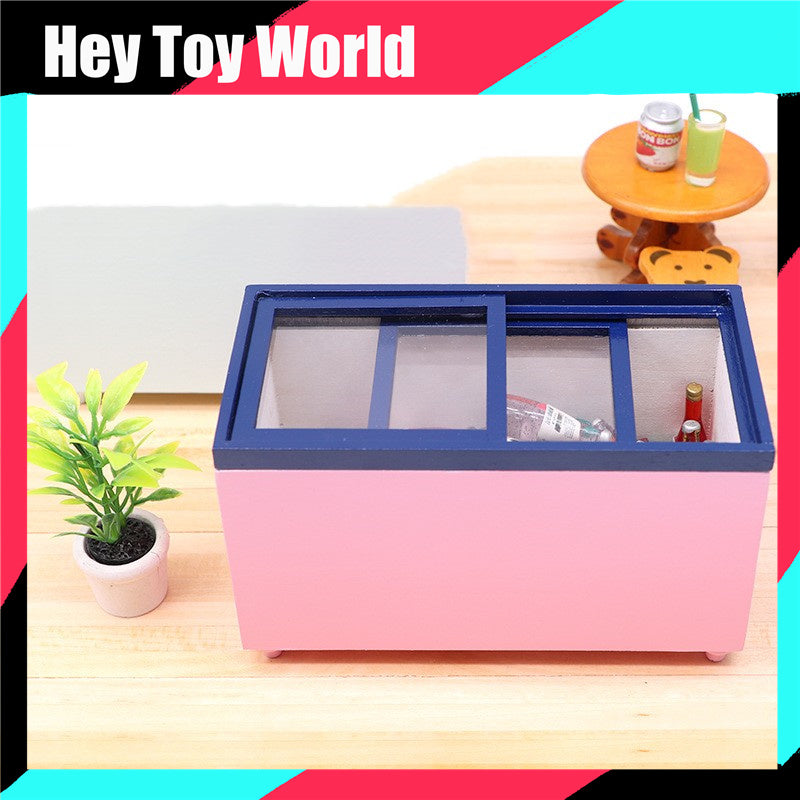 Mini Double door Wooden Freezer Refrigerator