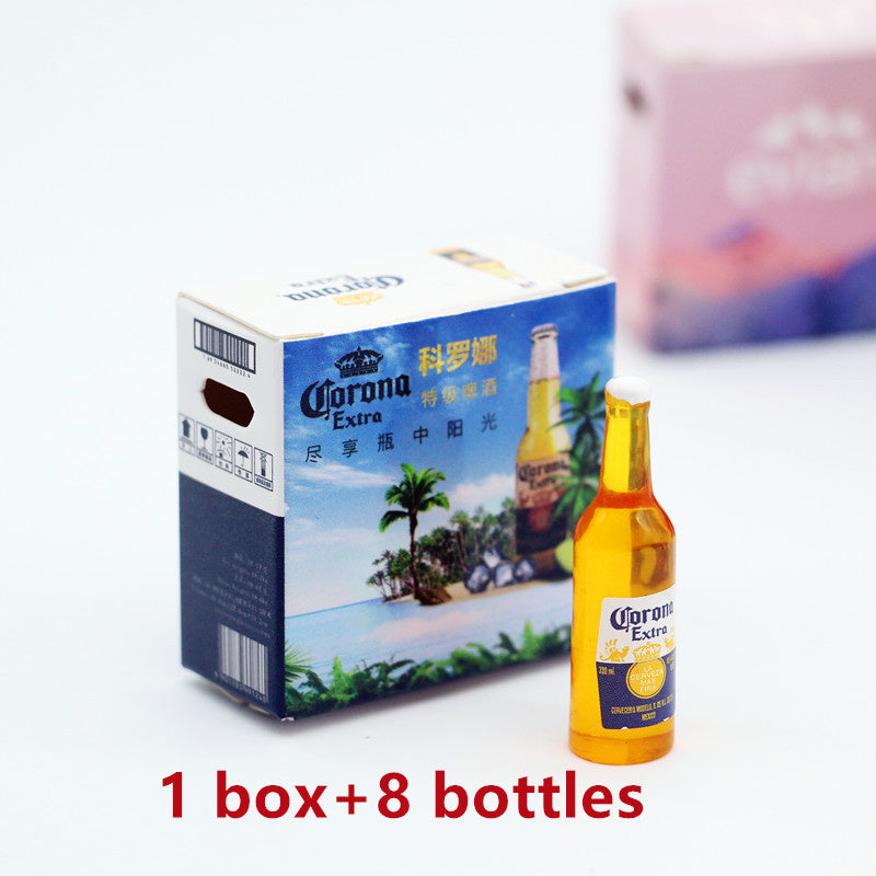 Mini Water Beer Bottle Paper Box Set for Doll House Decoration DIY