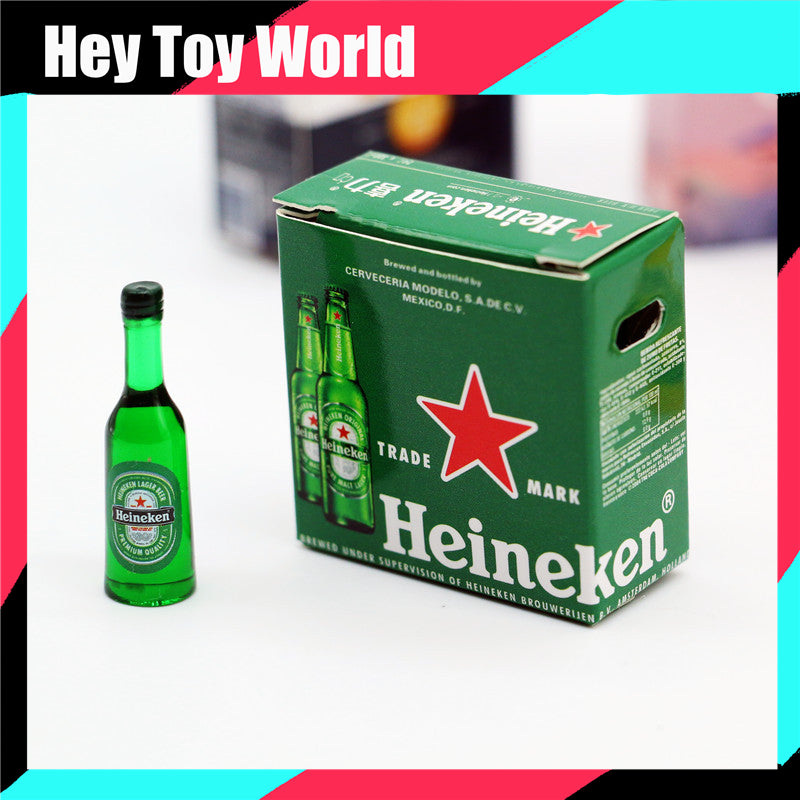 Mini Water Beer Bottle Paper Box Set for Doll House Decoration DIY