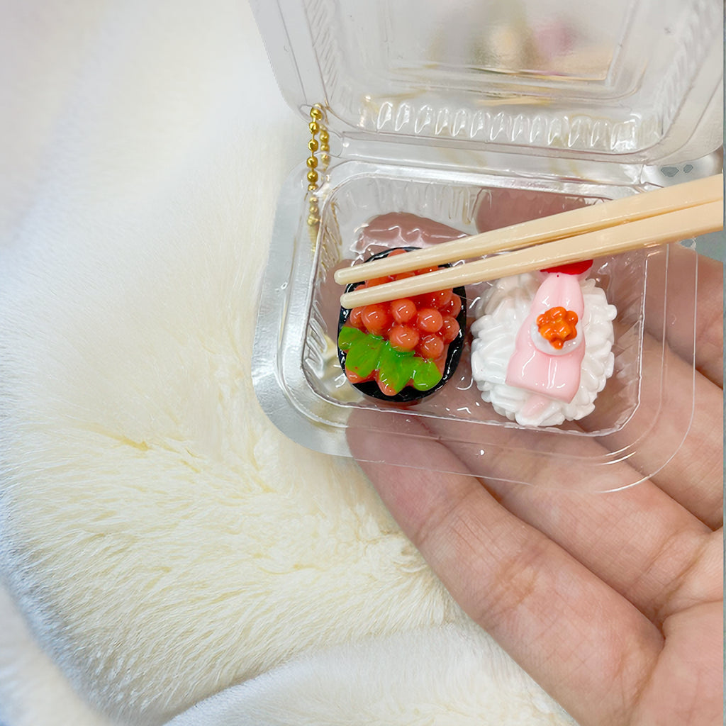 Mini Plastic Bento Fast Food Box Set with Chopsticks
