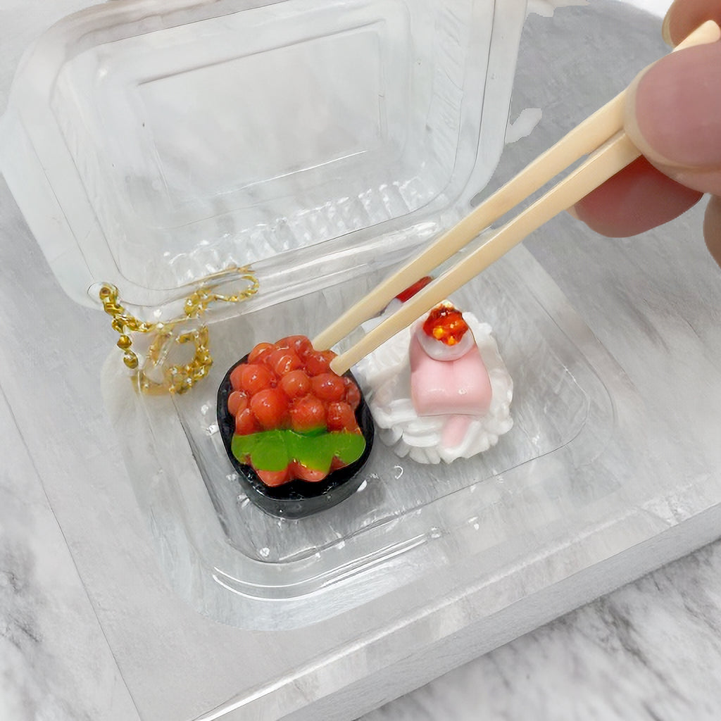 Mini Plastic Bento Fast Food Box Set with Chopsticks
