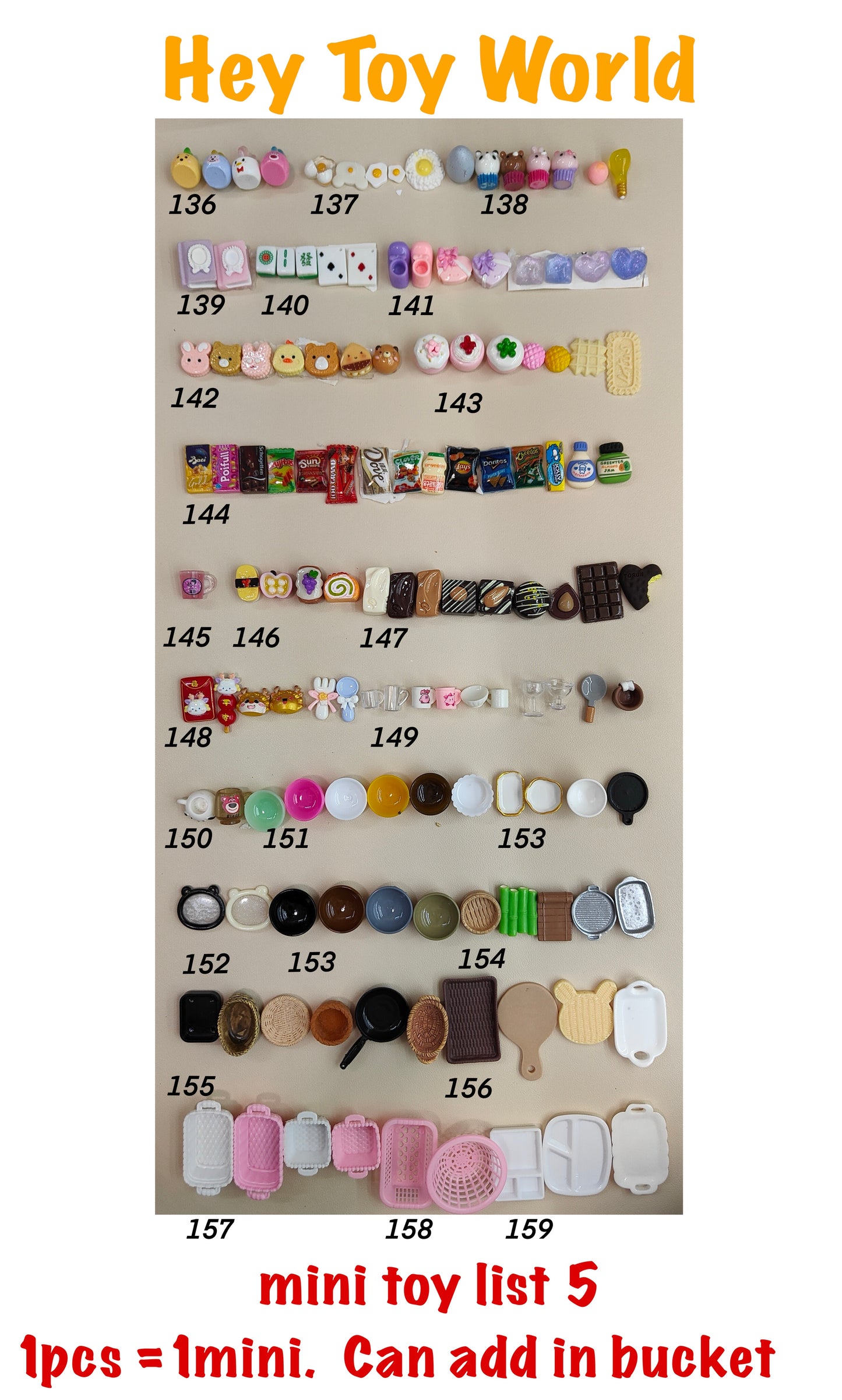 Mini Toys Bottle Food 25/50/75/100/500/1000pcs for DIY Crafts
