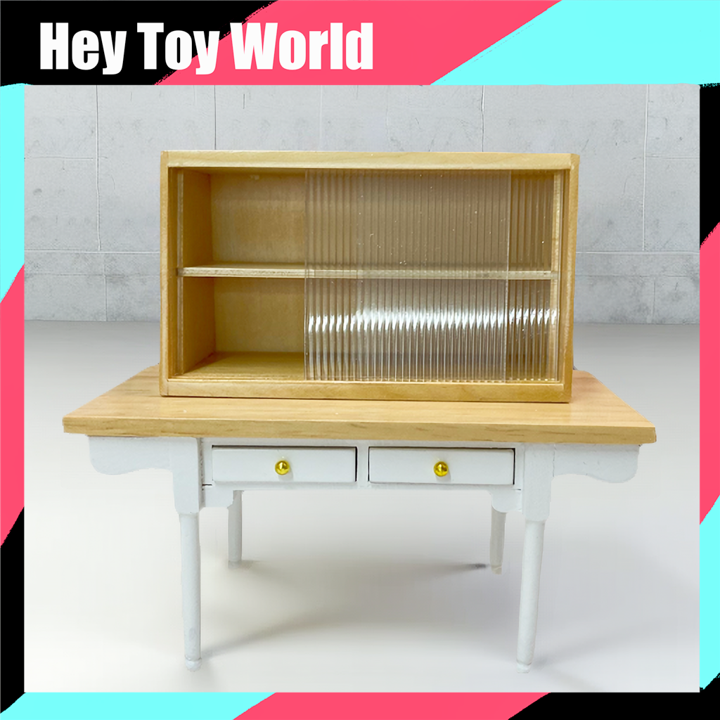 Mini Wooden Table Cabinet for Doll House Furniture