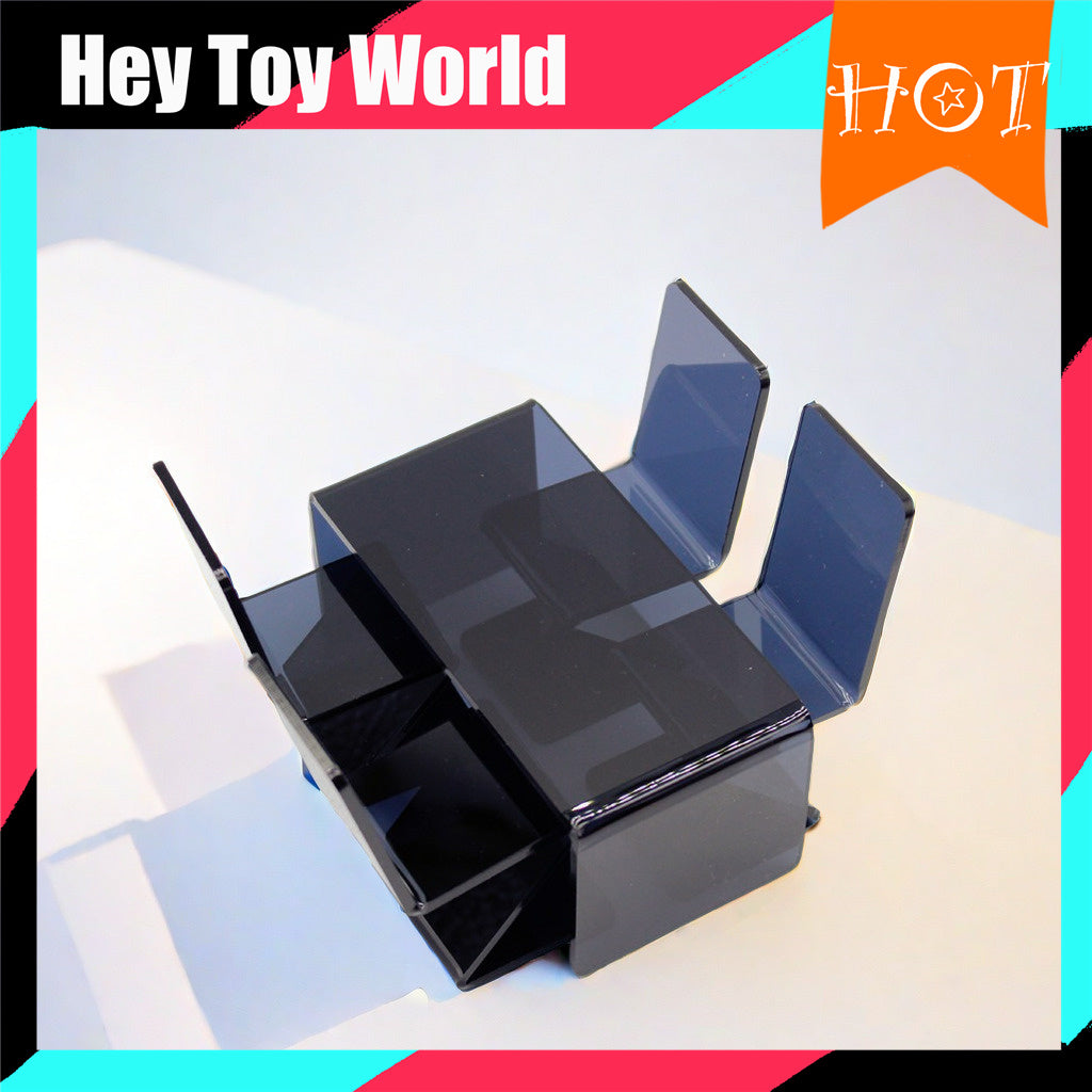 Mini Acrylic Black Clear Tables Chairs for Doll Houses
