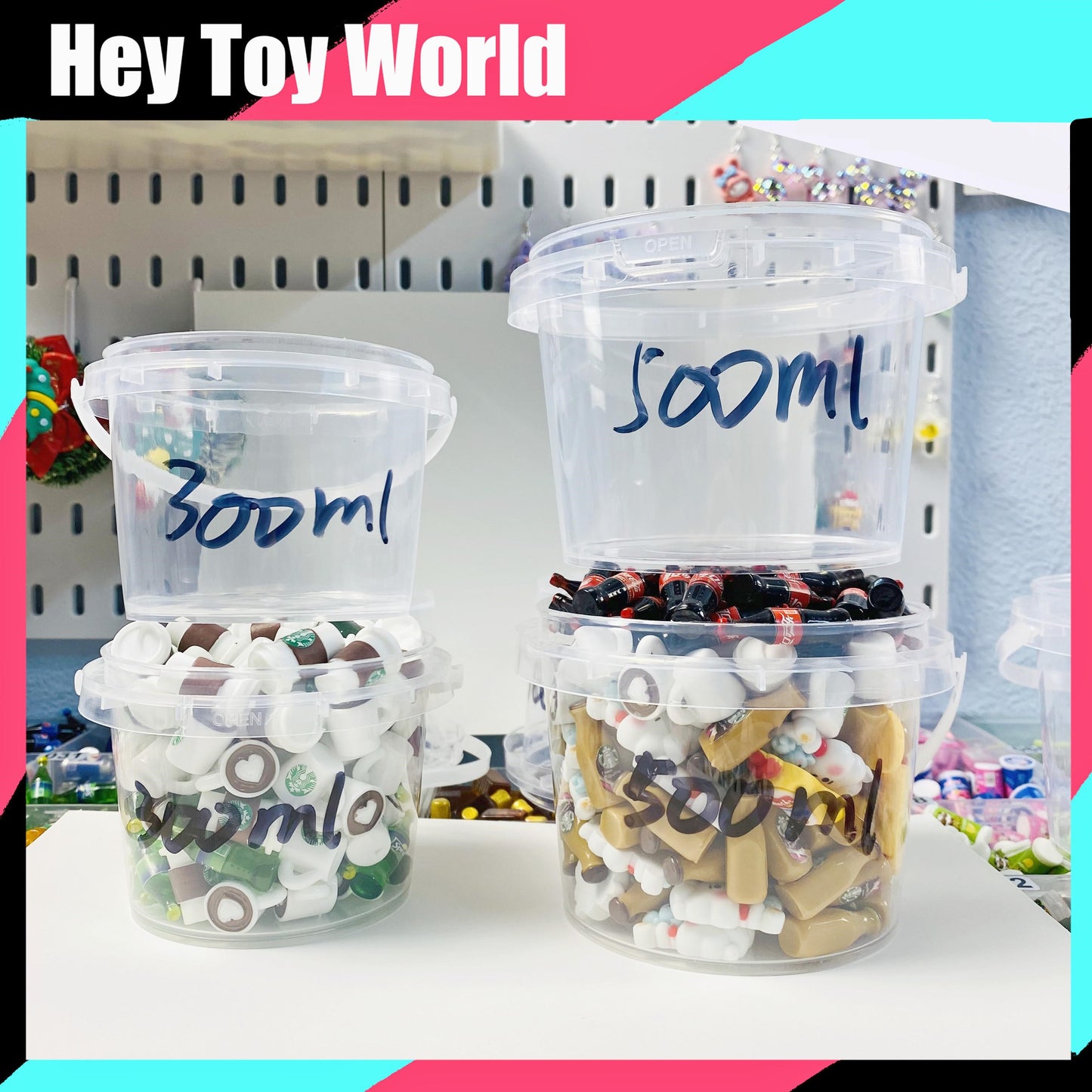 DIY mini toys 300ml/500ml/1000ml Bucket