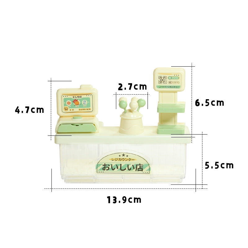 Mini Store Cash Register for Doll Supermarket Decoration