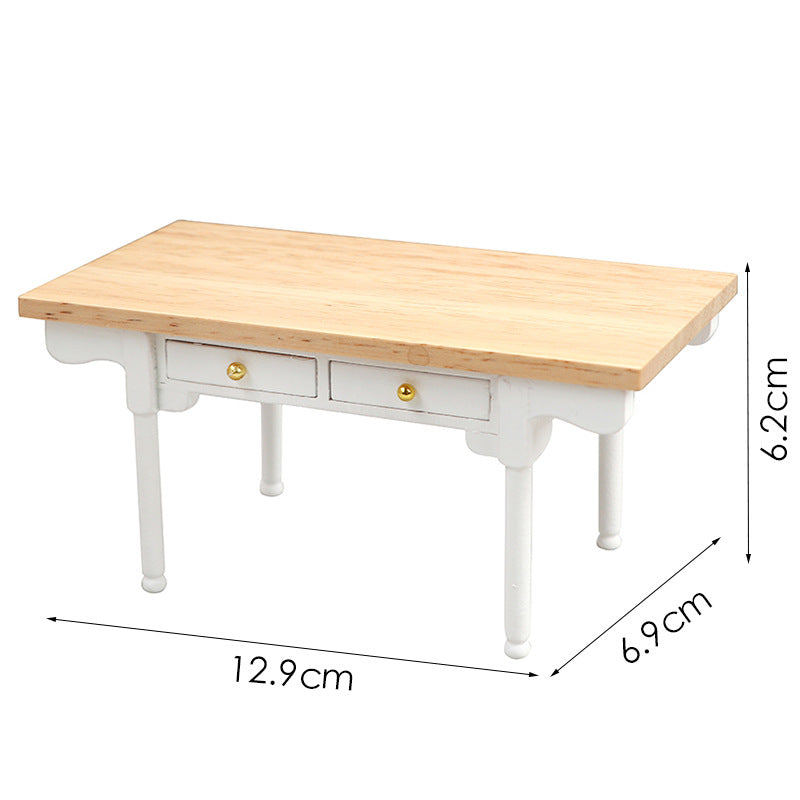 Mini Wooden Table Cabinet for Doll House Furniture
