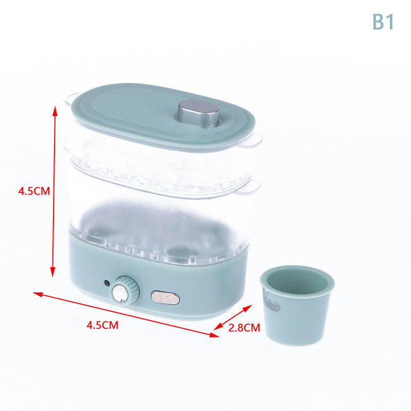 Mini Electrical Steamer Bread Cabinet Coffee Machine Juicer for Doll House