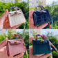Mini Artificial Leather Bag can be Opened for Doll House Decoration