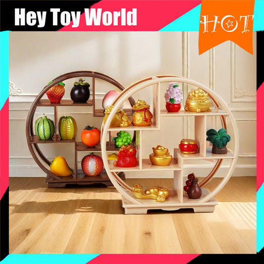 Mini Furniture Circular display Shelf for Doll House Decoration