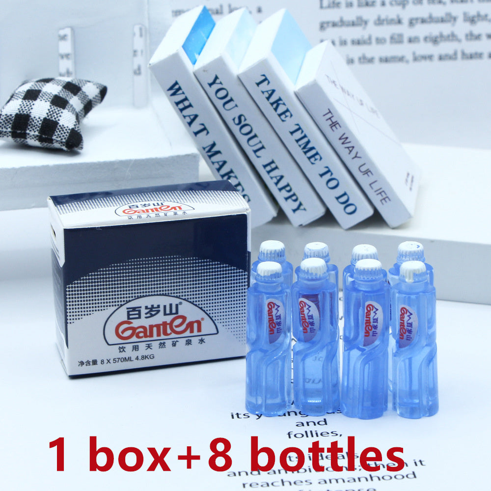 Mini Water Beer Bottle Paper Box Set for Doll House Decoration DIY