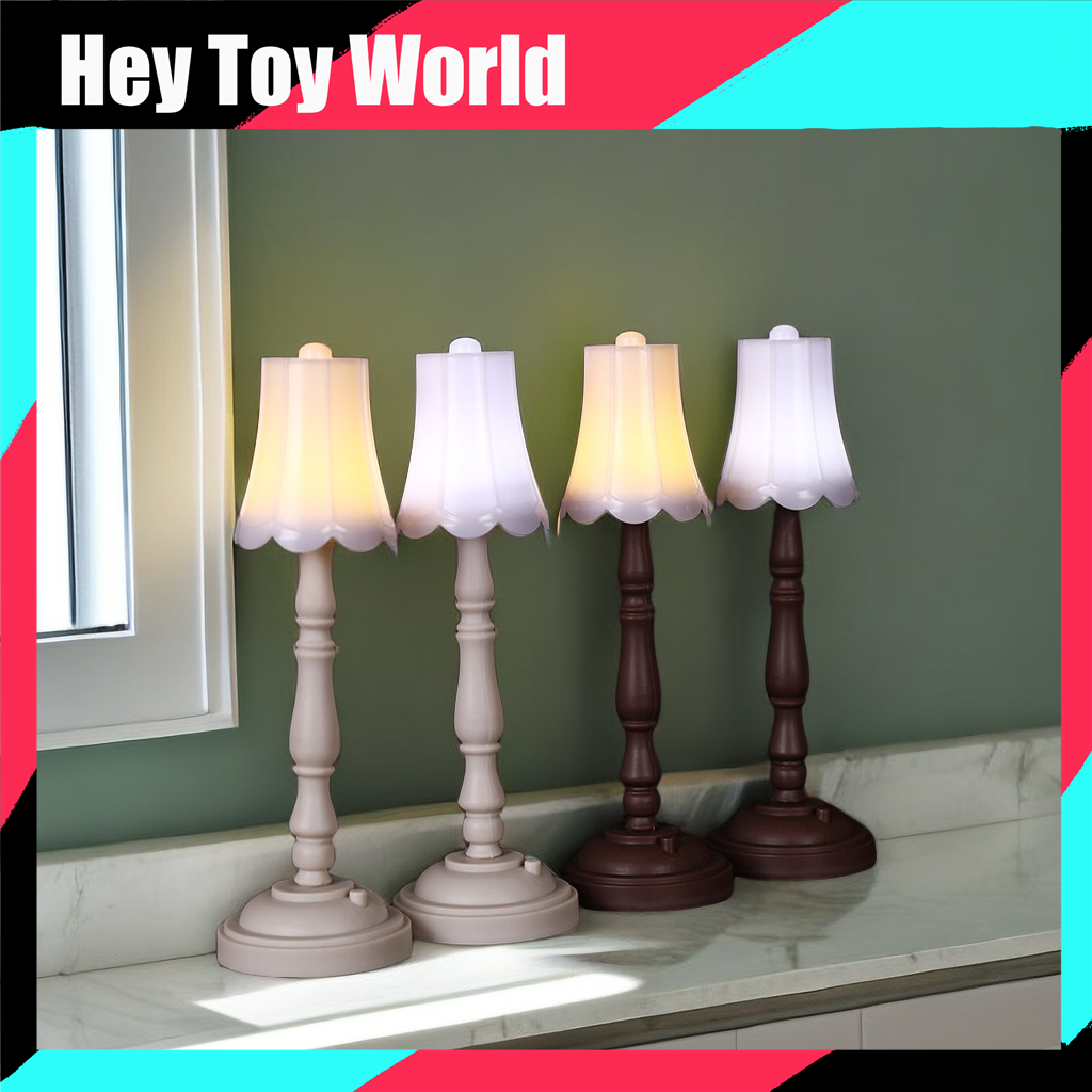 Mini European Retro Small Table Lamp for Doll House Decoration