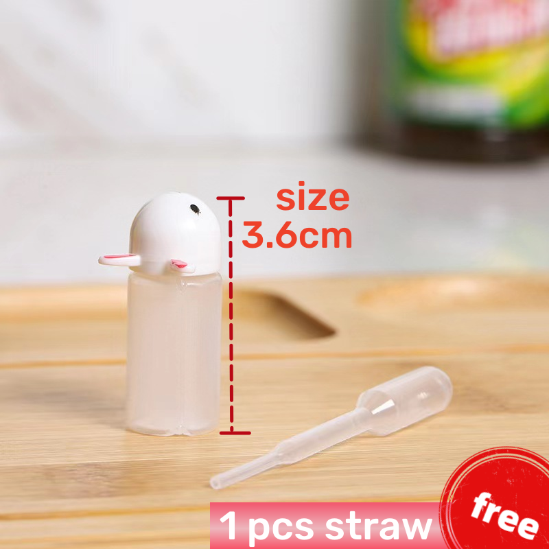 Mini Cartoon Bottle Set with Free Straw