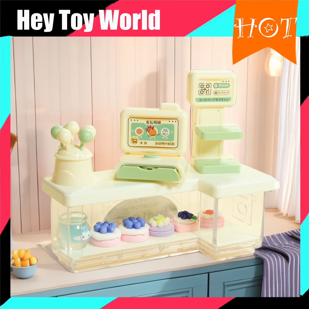 Mini Store Cash Register for Doll Supermarket Decoration