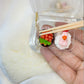 Mini Plastic Bento Fast Food Box Set with Chopsticks