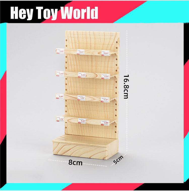 Mini Plastic Supermarket Shelves can be Adjusted for Doll Houses