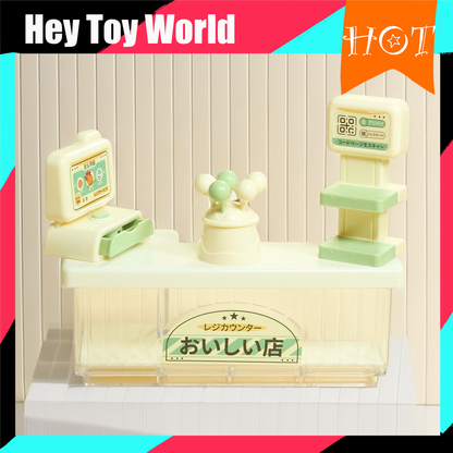 Mini Store Cash Register for Doll Supermarket Decoration