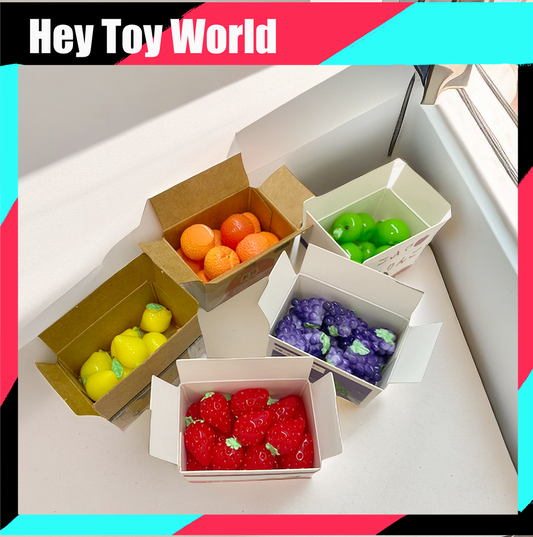 Mini Fruit Paper Box Set with Fruit