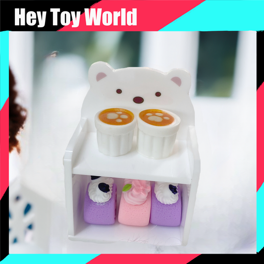 Mini Bear Acrylic Shelf for Doll House Decoration
