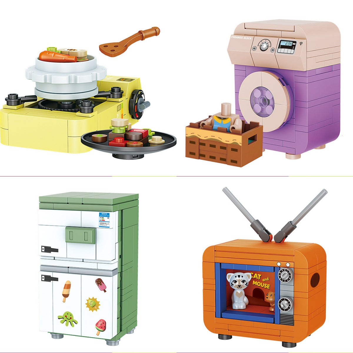 Building Block Toys Mini Kitchen Appliances