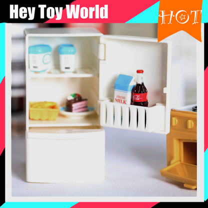 Mini Refrigerator with 3 Pcs Free Mini Toys