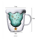 Christmas Glass Cup Mug Best Christmas Gift Insulated Glasses Double Wall