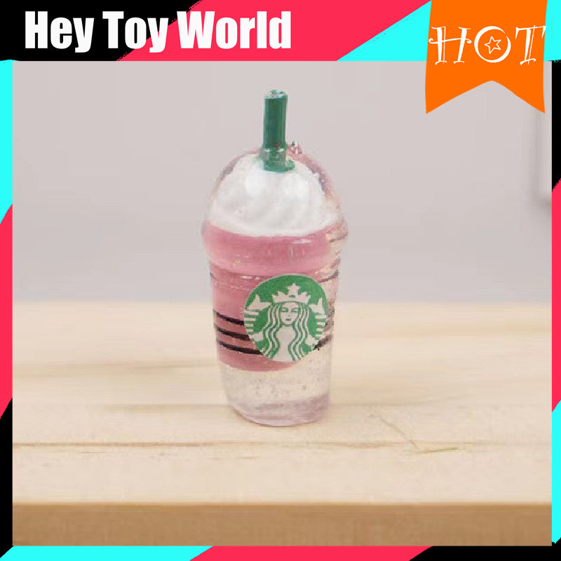 Mini Starbucks Cup with Straw 5 colors for Doll House DIY Gift