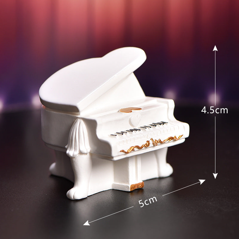 Mini Piano Instrument Set for DIY Doll House Decoration