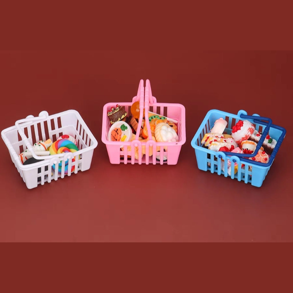 Mini Basket for Doll House Decoration Furniture Toys
